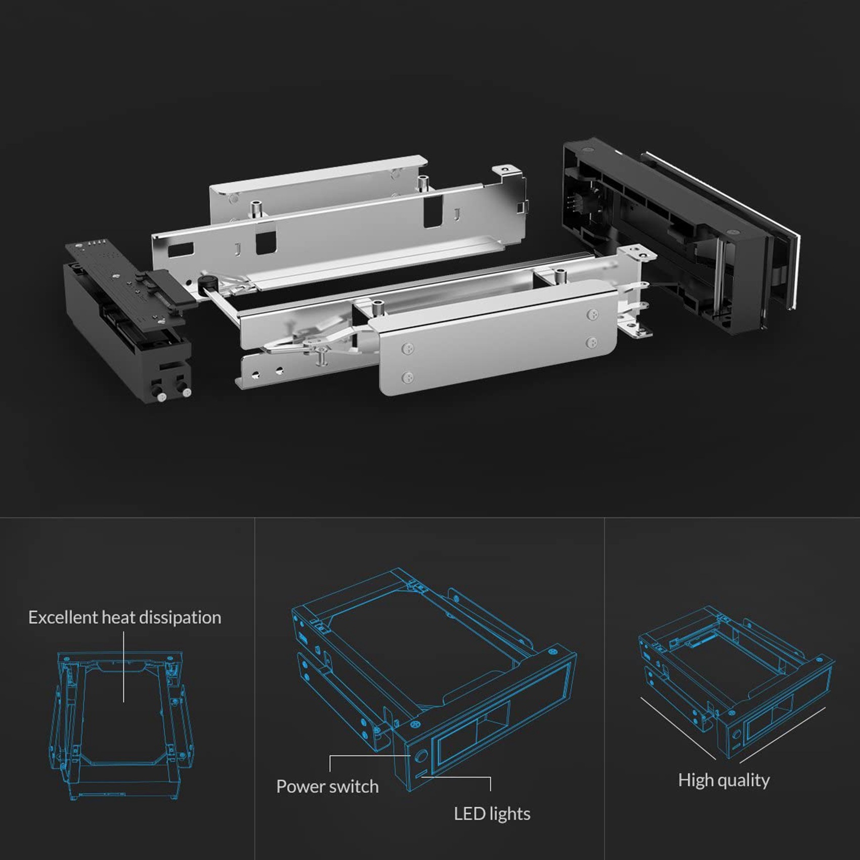 Ssd Hard Drive - 【DT56】1106SS 5.25 inch mobiele rackadapter zonder