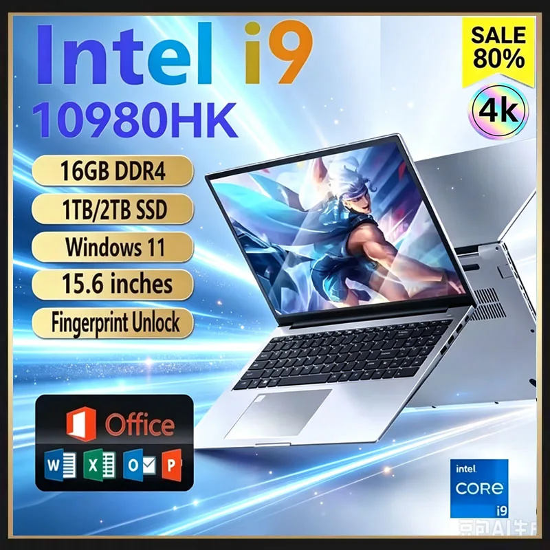 Ssd 1Tb - 15,6 inch draagbare laptop met Intel