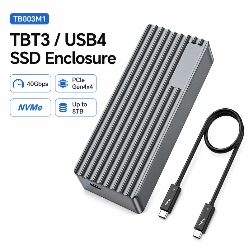 Usb4 40Gbps External Ssd 8Tb - TBT3/USB4 M.2 NVMe SSD Behuizing 40Gbps
