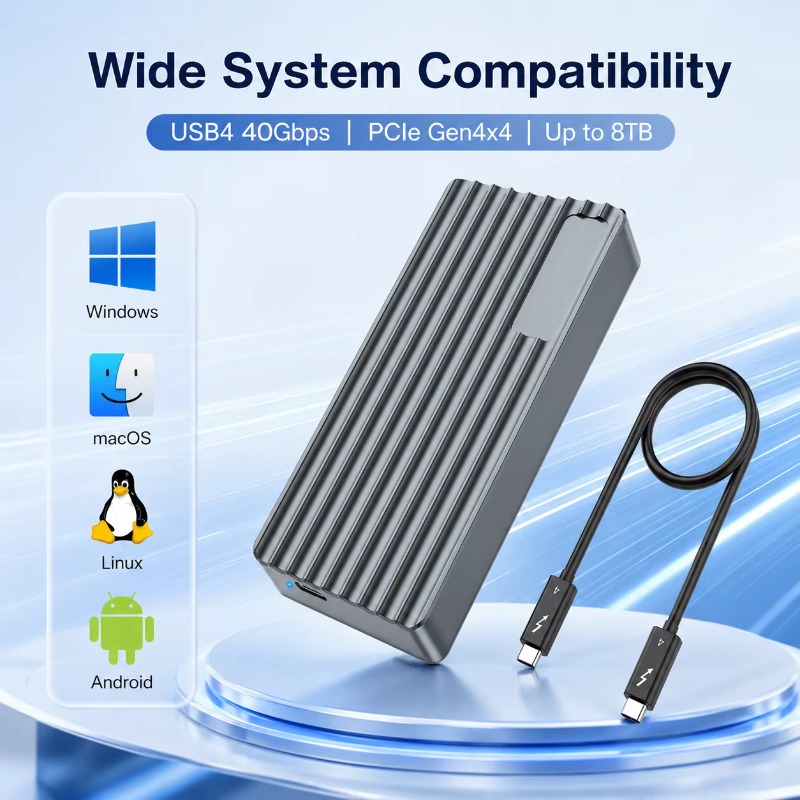 TBT3/USB4 M.2 NVMe SSD Behuizi - Usb4 40Gbps External Ssd 8Tb recensie en prijs